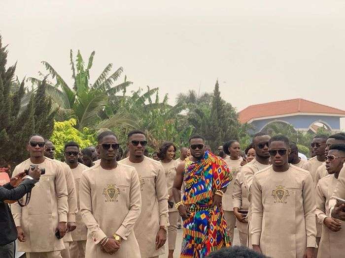 VIDEOS: Osei Kwame Despite's Son, Kennedy & Groomsmen Arrive At His Traditional Marriage Ceremony In Grand Style - Check Out The Fleet Of Cars