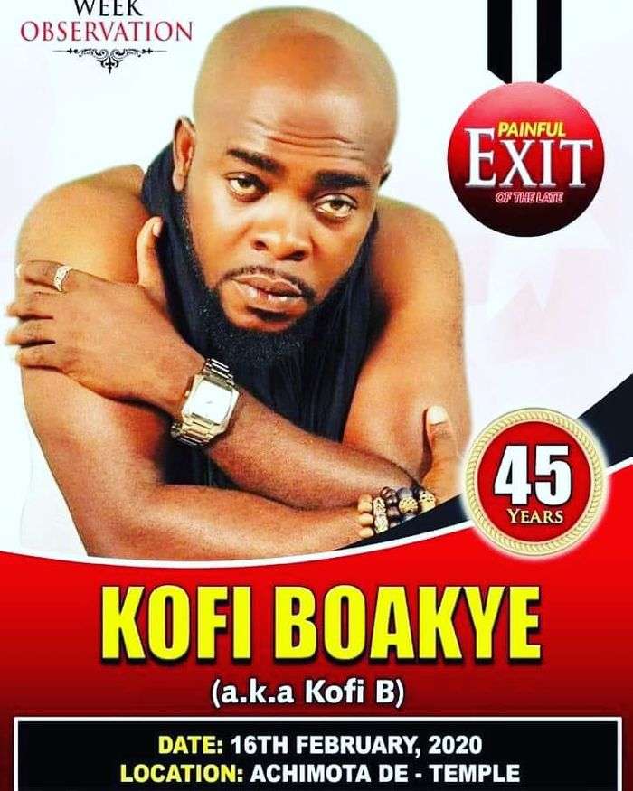 Tears Flow At Kofi B's One-week Observation