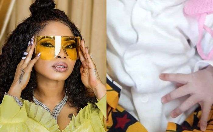 Actress Halima Abubakar Posts A Photo Of Her Newborn Baby & Explained Why She 'Stole' Someone's Baby Photo