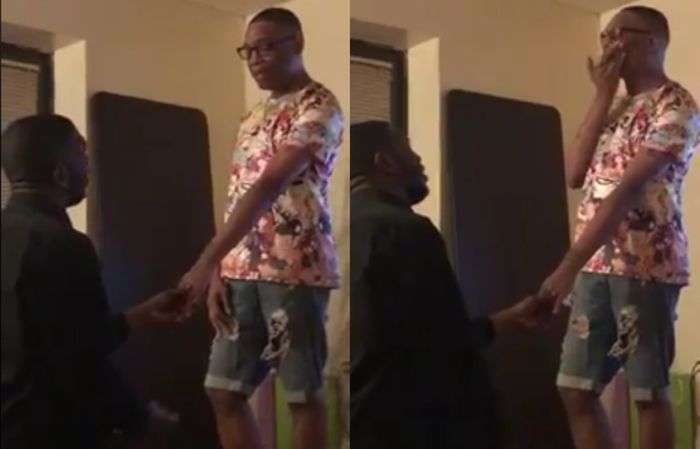 VIDEO: Emotional Gay Man Bursts Into Tears After His Lover Knelt And Proposed To Him